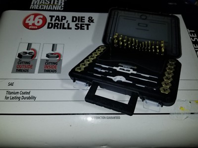 Master Mechanic 46 Piece Tap, Die & Drill Set NIB