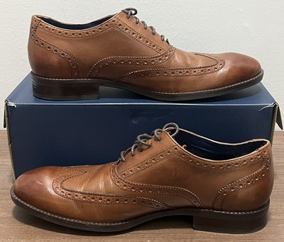 Cole Haan Wayne Wingtip Oxford Leather British Tan Brown 