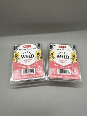 2 Pack of HEB Texas Wildflower Bouquet Scented Wax Melts Flavor Favorites
