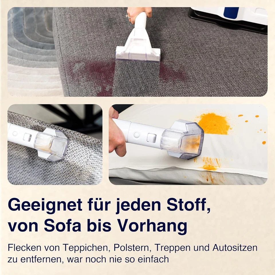 Detergente per Tappeti – Dispositivo Portatile Compatto per Tappeti E Divani, Po - Immagine 4 di 4