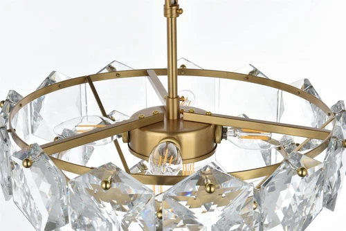 Elegant Lighting Adaline 16" Chandelier in Satin Gold - Picture 5 of 8