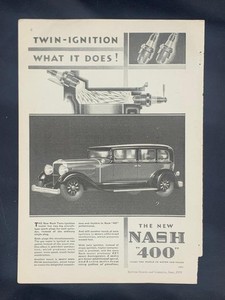 Magazine Ad - 1929 - Nash "400" Sedan - (#2)