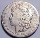 1884 S  Morgan Silver Dollar Key Date .$1 Coin. #38