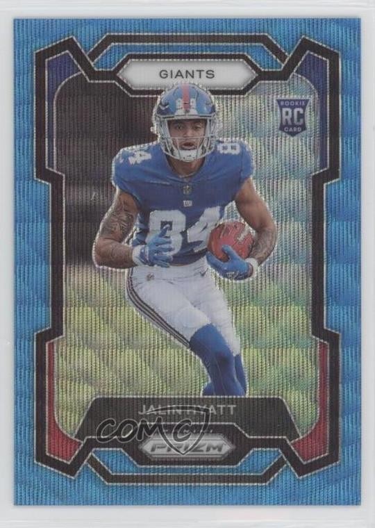 2023 Panini Prizm Rookies Blue Wave Prizm 38/199 Jalin Hyatt #378 1bi0
