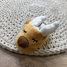 Bark Box Rein Booties Reindeer Slipper Dog Toy Crinkle Squeaker for Small Dogs