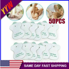 50 X Snap On Replacement Electrode Pads Bulk For Tens Unit Therapy Massager
