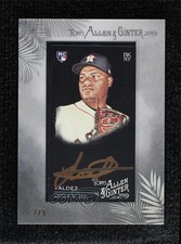 2019 Allen & Ginter X Silver Framed Mini Gold Ink 2/5 Framber Valdez Auto v9t