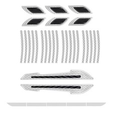 33Pcs Universal Car Strong Reflective Stickers Set for Car Trunk SUV Silver
