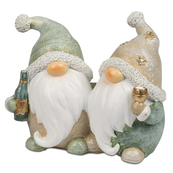 Paar Zwerg 12 Cm Winterzeit Handbemalt Dekofigur formano 752512 Weihnachtsdeko-image