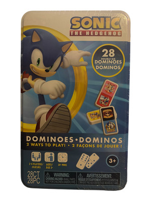Sega Sonic The Hedgehog Dominos - 28 Dominos 2 Ways to Play - Ages 3+