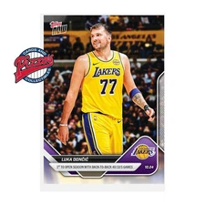 Luka Doncic B2B 40/10/5 Games 2025-26 NBA Topps NOW Card 24 Presale