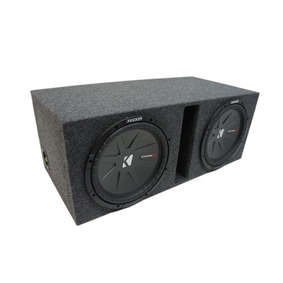 Universal Car Stereo Vented Port Dual 15'' Kicker CompR CWR15 Sub Box - 2 Ohm