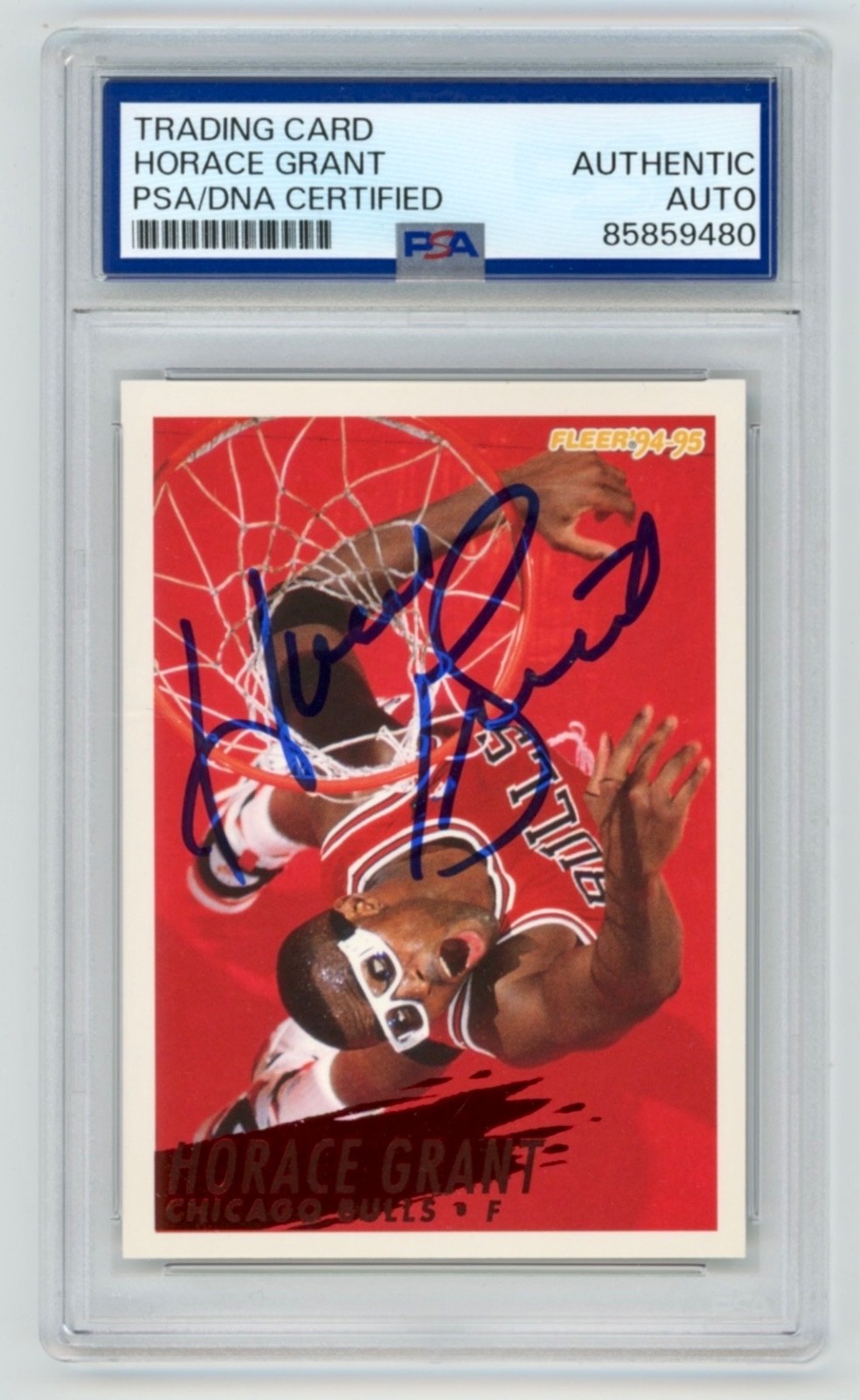 HORACE GRANT Chicago Bulls Signed 1994 Fleer Basketball Card #30 PSA Auto
