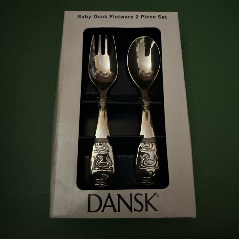 Dansk Baby Duck Flatware 2 Piece Set New