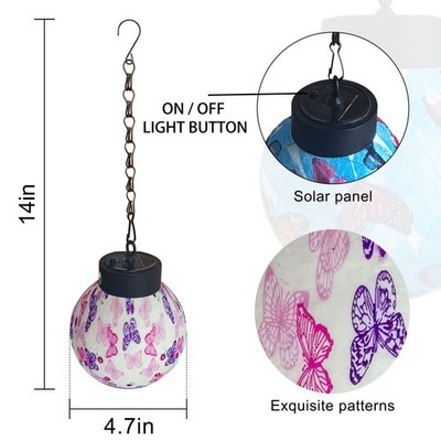 2Pack Outdoor Solar Hanging Lights LED Waterproof Landscape Lights Xmas Gifts