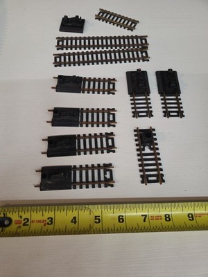 Lot of 8 Various Dead End Bumpers, Straight Track Sections And Track. HO Brass