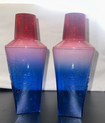 Lot of 2 Bubba Gump Shrimp Company Tumblers, Mixers, Blue/Red Cocktail Shakers