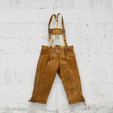 Bavaria Trachten Lederhosen Mens Size 32 Medium 48 Tan Leather Octoberfest