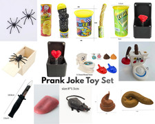 Prank Joke Toy Set Snake Spider Box Spring Knife Fake Tongue Gag Gifts Free Ship