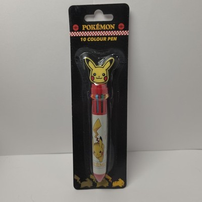 Pokémon Pikachu 10 Farbstift mit Pikachu Topper Neu und Sealed