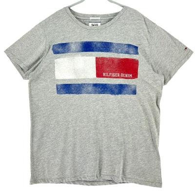 Tommy Hilfiger T-Shirt Col Rond Homme En Coton Manches Courtes Vert Taille XL - Photo 1/4