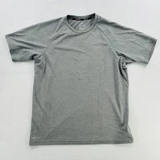 Nike Dri-FIT Shirt Mens Large Gray UPF 40+ Short Sleeve Swim Rash Guard UV Sun