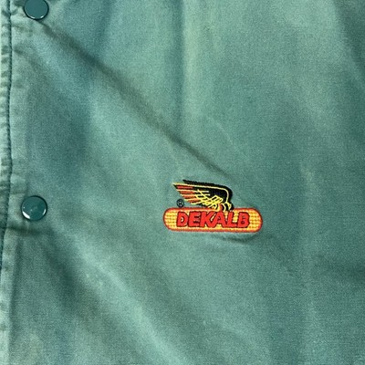 Vintage MV Sport Jacket Mens XL Green Dekalb Varsity Canvas