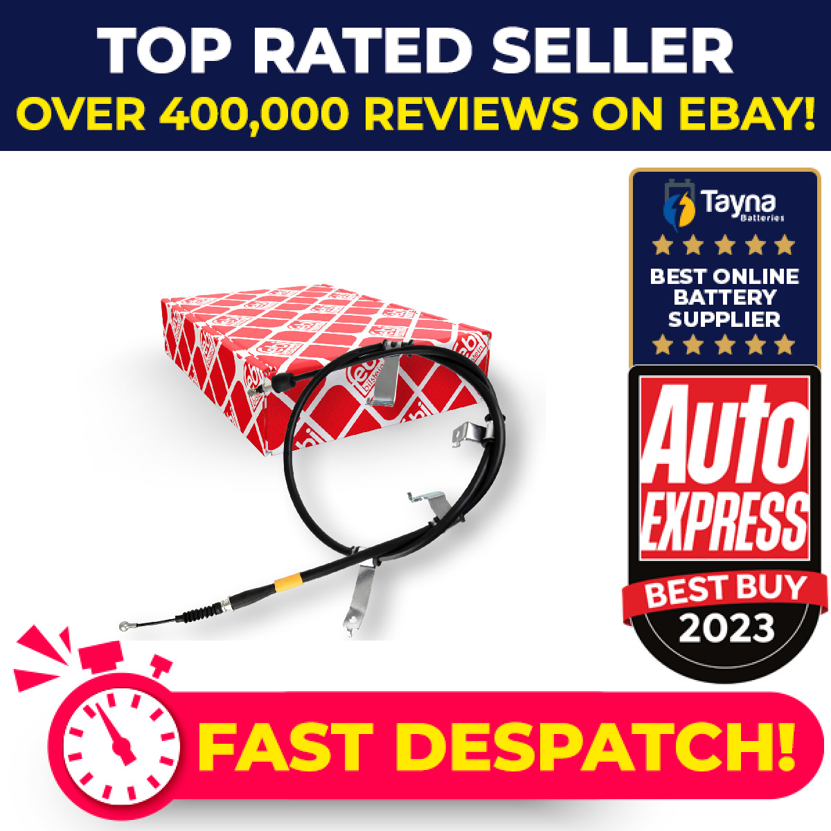 Handbrake Cable Rear Left 178625 Febi Hand Brake Parking 597601P000 Quality New