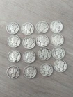 Lot Of 16 Mercury Dimes 1941 - 1945 Coins Incl 1941S 1943D 1943S 90% Silver