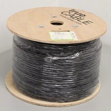 Brand New True Cable Cat6 Augmented Riser Black 1000FT