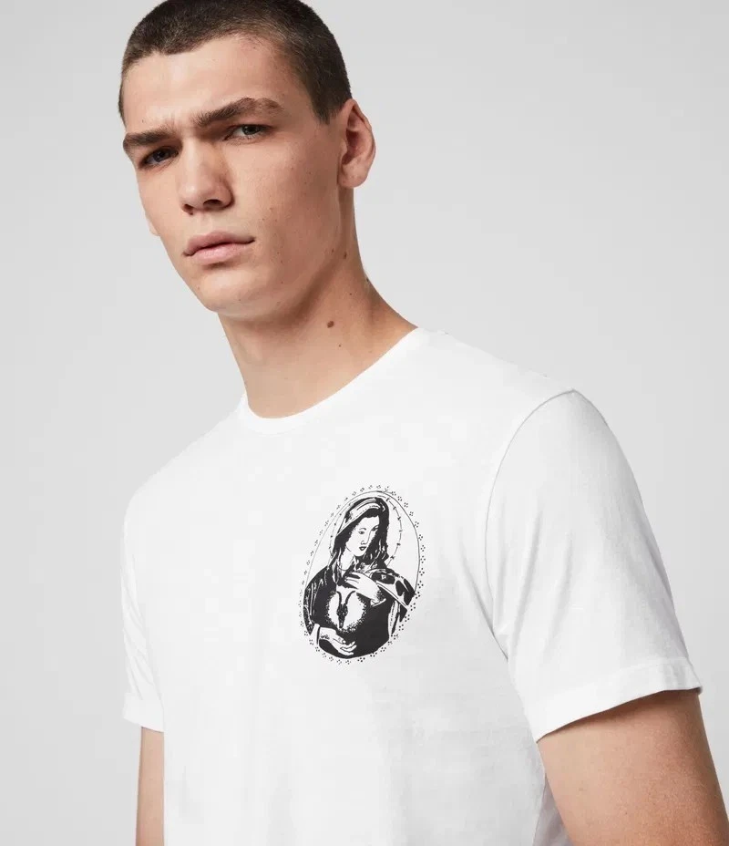 ALLSAINTS Men's Mother Optic White Short Sleeve T-shirt Casual BNWT