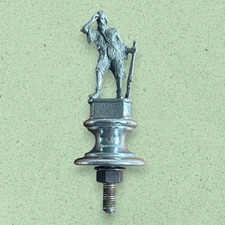 Vintage Robinson Crusoe Chrome Car Mascot. Pre War Austin Bentley MG Riley Ford