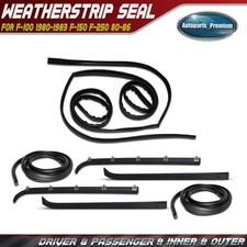 8x Inner Outer Window Sweep Channel Door Weatherstrip Seal Kit For Ford
