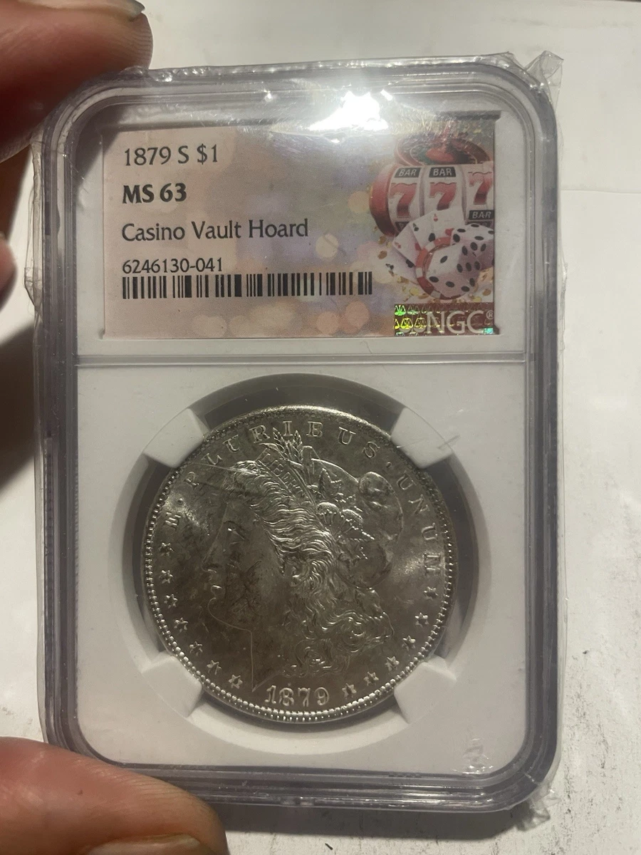 Silver MS 63 Graded 1879 Year Morgan US Dollars (1878-1921) for