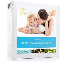 Linenspa Premium Waterproof Mattress Protector- Vinyl Free Waterproof Queen