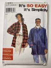 7441 UNCUT Simplicity SEWING Pattern - Misses, Men s, or Teens Jacket