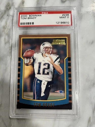 Tom Brady 2000 Bowman Tom Brady PSA Mint 9