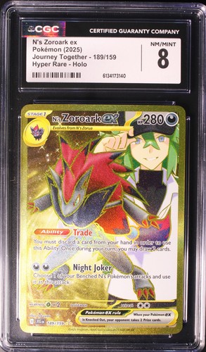 N's Zoroark ex graded CGC 8 for sale on eBay