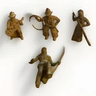 Lot of Four original vintage Marx Fort Apache Stockade playset, vinyl Pioneers