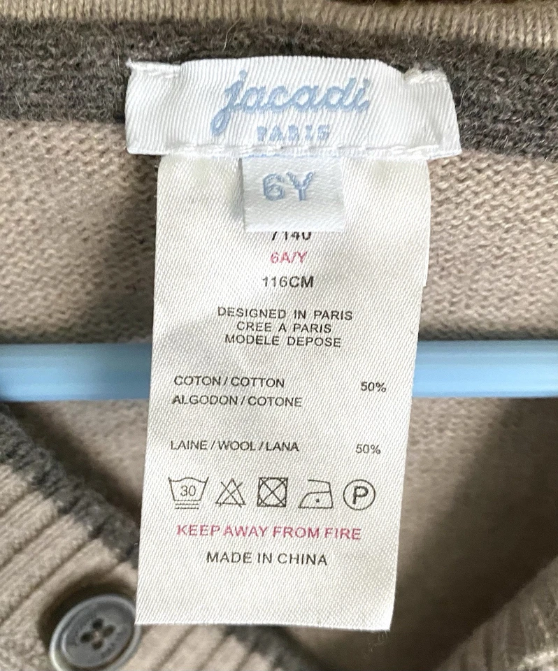 Suéter con capucha Jacadi Paris para niños talla 6Y Foto 3 de 4