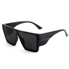 DreamCalf Z87 Polarized Sunglasses for Men Big Square Polarized Z87.1 Sun Gla...