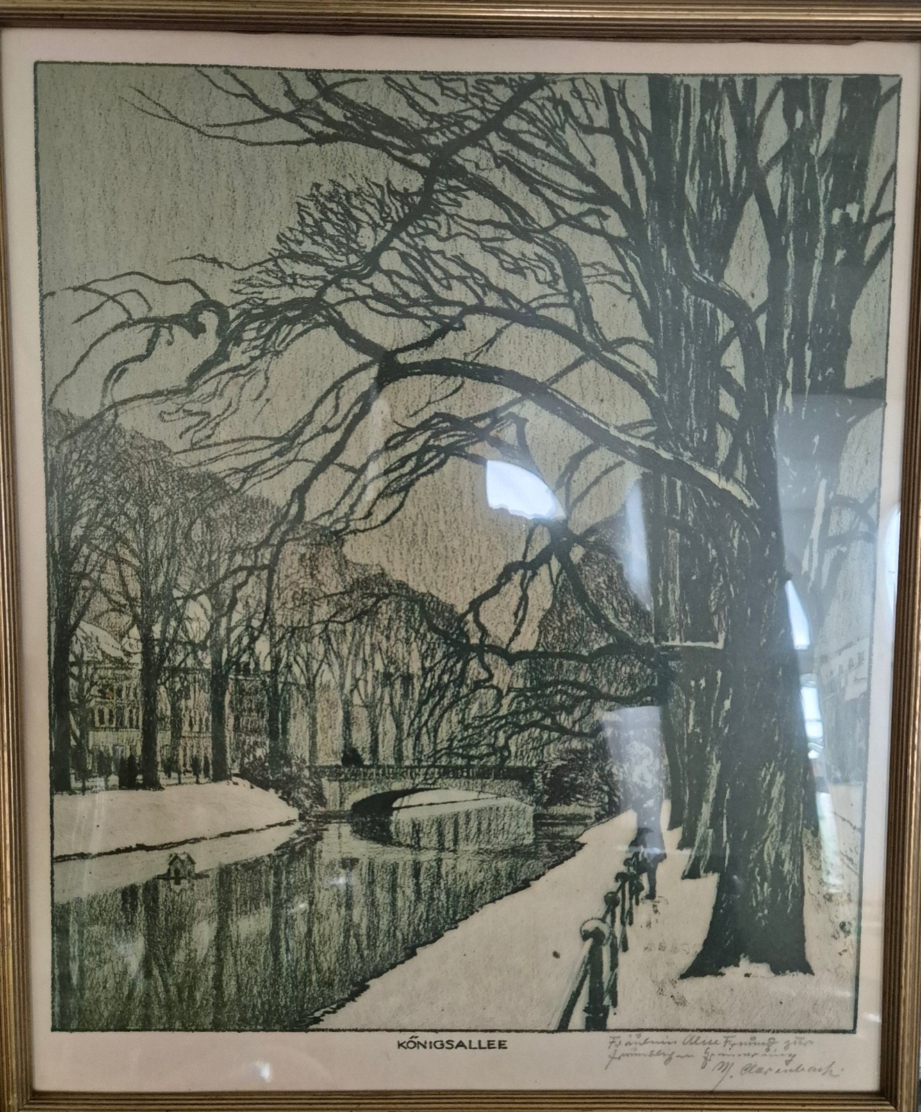 Etching Maarten Langbroek 20. Jhrd. Royal Avenue 47.5 x 40 cm