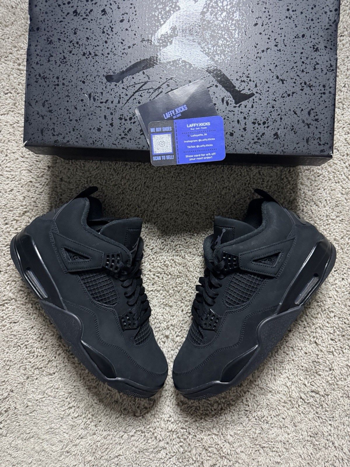 Size 11.5M - Air Jordan 4 Retro 2025 Black Cat CLEANEST PAIR! 24HR SHIPPING!