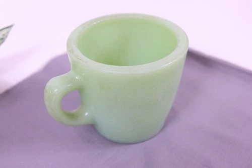 Vintage Fire King Jadeite Extra Heavy C Handle Mug / Cup Restaurant Ware
