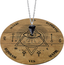Wooden Pendulum Board Dowsing Divination Pendulum Witchcraft Altar Supplies with