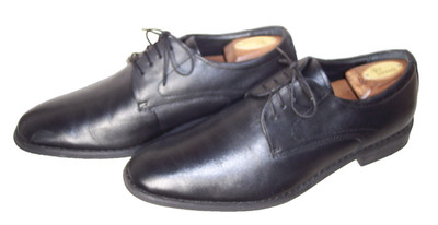 New VIONIC Joseph sz 10 Black Calfskin Orthoheel Derby Dress Shoes