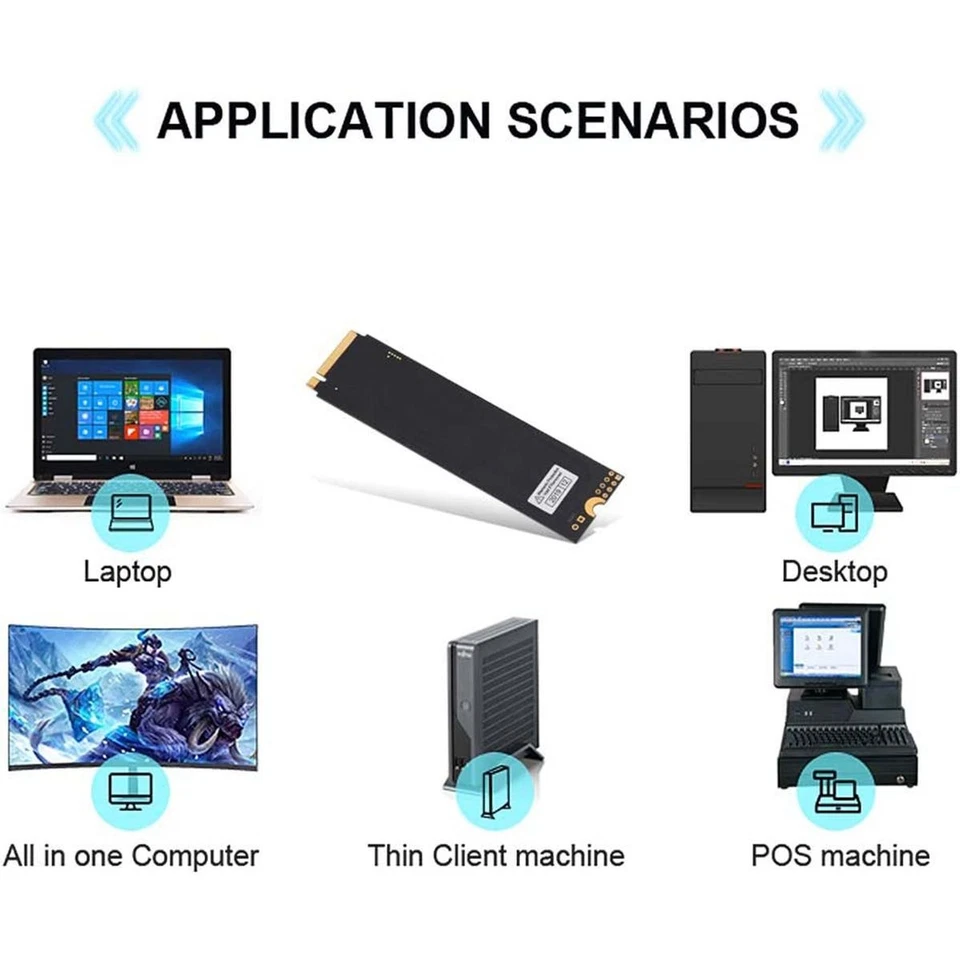 SSD M.2 2280 1TB 1000GB NVME PCIe 3.0 Solid State Drive Laptop Notebook - Image 4 of 4