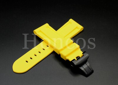 Cinturino In Gomma Blu Per Panerai - Ricambio 22mm O 24mm Con Deployante, Stile Sub