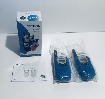 Retevis RT-388 Walkie Talkie 2 Piece Set 22ch Long Range Sky Blue New