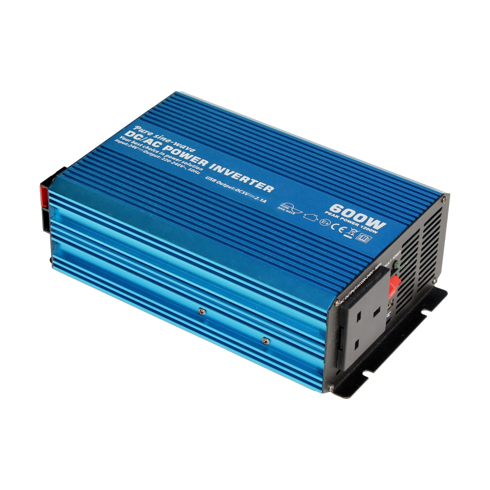 600W 24V pure sine wave power inverter for caravan, campervan, yacht or backup
